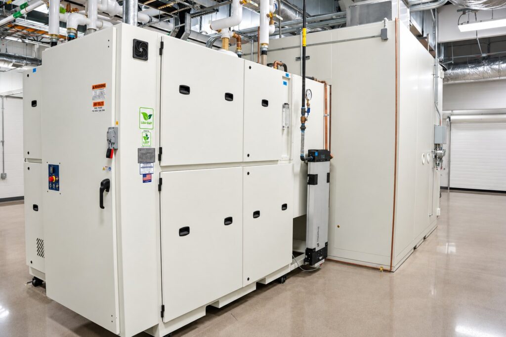 Battery thermal test chamber at the Toyota Battery Center of North America in Saline, Michigan