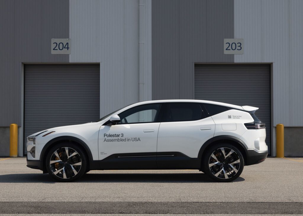 Polestar 3 luxury electric SUV outdoors, assembled for the U.S. market